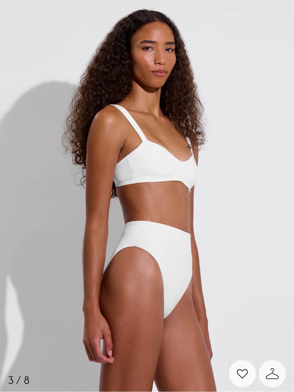 Left On Friday | Hi Hi Bottom in Coconut (White) Bikini Bottom - Size Medium - Picture 3 of 7